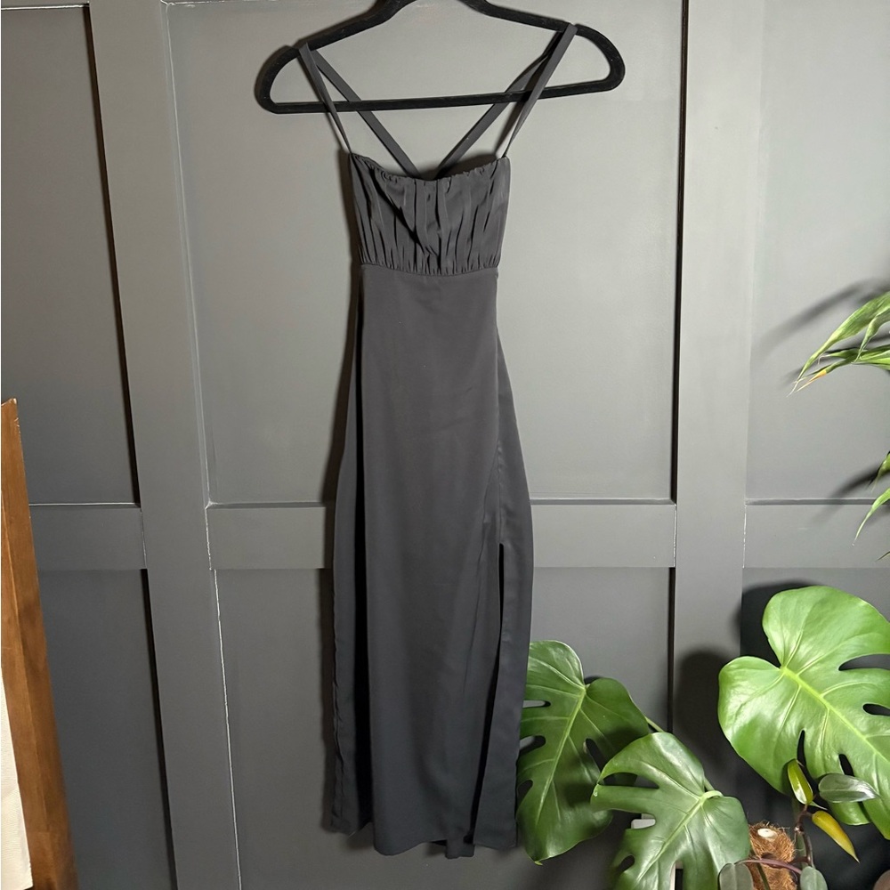 Abercrombie & Fitch Black Midi Length Evening Dress